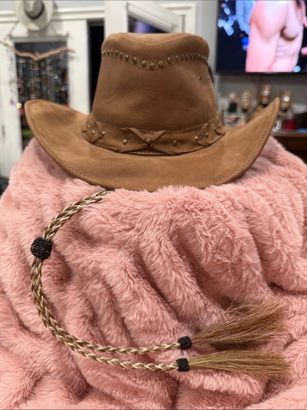 "Bullhide" New Honey Leather Western Cowboy Hat Medium